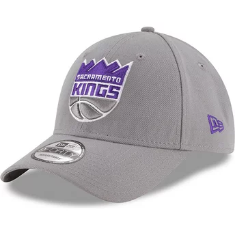 Casquette courbée grise ajustable 9FORTY The League Sacramento Kings NBA New Era