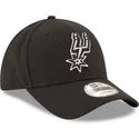 new-era-curved-brim-9forty-the-league-san-antonio-spurs-nba-black-adjustable-cap