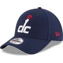 marineblaue-verstellbare-curved-cap-9forty-the-league-der-washington-wizards-nba-von-new-era