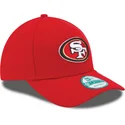 mutzen-gebogen-rot-verstellbares-band-9forty-the-league-der-san-francisco-49ers-nfl-von-new-era