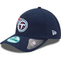 new-era-curved-brim-9forty-the-league-tennessee-titans-nfl-navy-blue-adjustable-cap