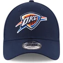 new-era-curved-brim-9forty-the-league-oklahoma-city-thunder-nba-navy-blue-adjustable-cap