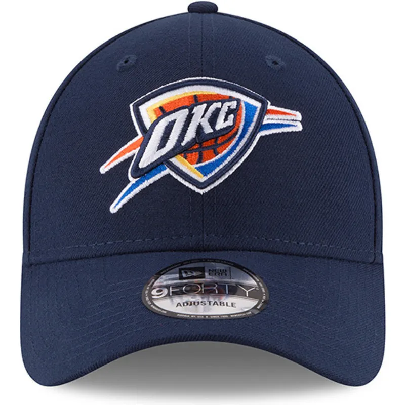 cappellino-visiera-curva-blu-marino-regolabile-9forty-the-league-di-oklahoma-city-thunder-nba-di-new-era