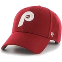 rote-verstellbare-kappe-mit-gebogenem-schirm-und-klassischem-philadelphia-phillies-mlb-mvp-cooperstown-logo-von-47-brand