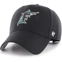 mutzen-gebogen-schwarz-verstellbares-band-clasico-der-miami-marlins-mlb-von-47-brand