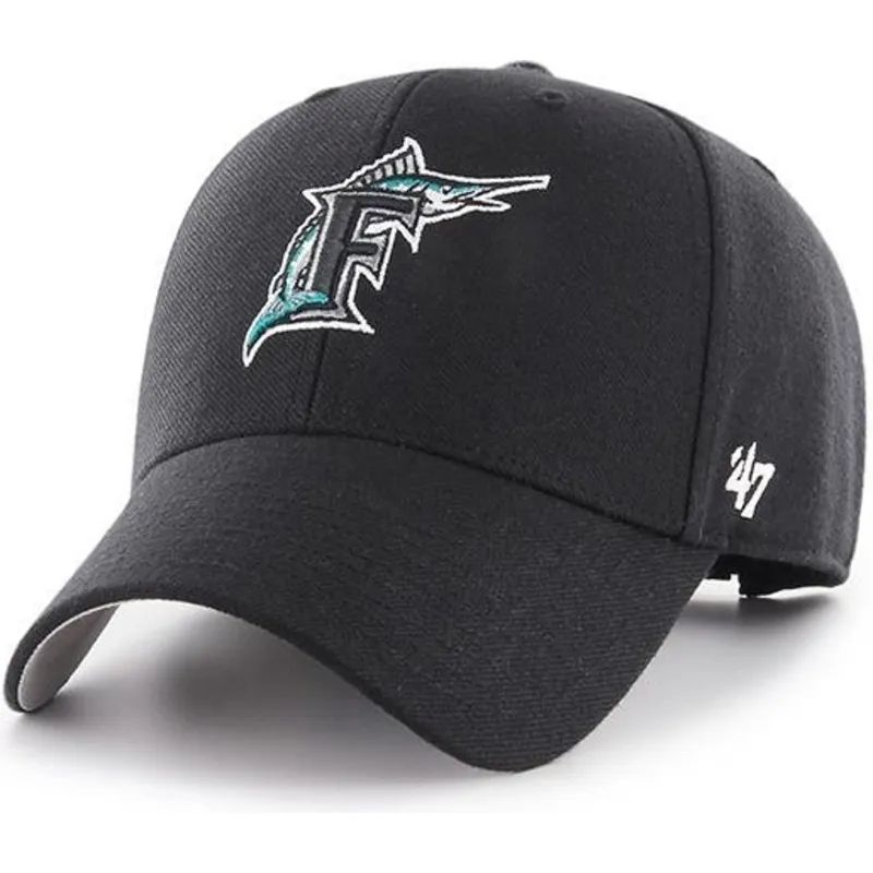 mutzen-gebogen-schwarz-verstellbares-band-clasico-der-miami-marlins-mlb-von-47-brand mutzen-gebogen-schwarz-verstellbares-band-clasico-der-miami-marlins-mlb-von-47-brand