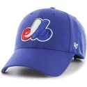 47-brand-curved-brim-classic-logo-montreal-expos-mlb-mvp-cooperstown-adjustable-cap-blau