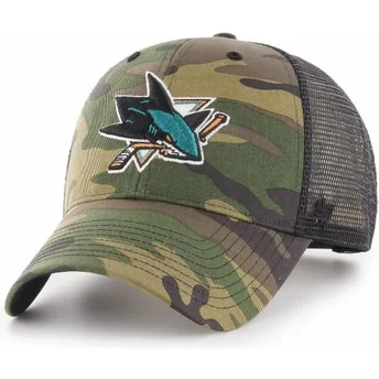 47 Brand San Jose Sharks NHL MVP Branson Camouflage Trucker Hat