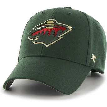 Zielona zakrzywiona czapka Minnesota Wild NHL MVP marki 47 Brand