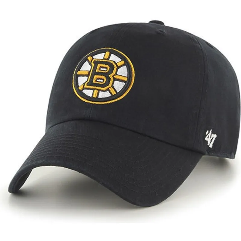 mutzen-gebogen-schwarz-verstellbares-band-der-boston-bruins-nhl-von-47-brand mutzen-gebogen-schwarz-verstellbares-band-der-boston-bruins-nhl-von-47-brand