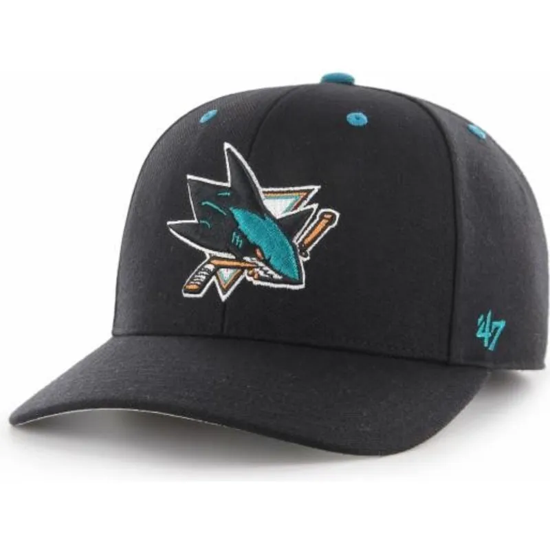 mutzen-gebogen-schwarz-verstellbares-band-der-san-jose-sharks-nhl-von-47-brand mutzen-gebogen-schwarz-verstellbares-band-der-san-jose-sharks-nhl-von-47-brand