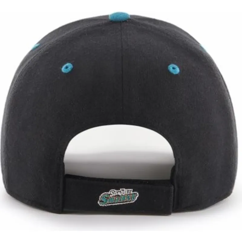 mutzen-gebogen-schwarz-verstellbares-band-der-san-jose-sharks-nhl-von-47-brand mutzen-gebogen-schwarz-verstellbares-band-der-san-jose-sharks-nhl-von-47-brand