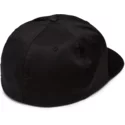 volcom-curved-brim-rotes-logo-cabernet-full-stone-xfit-fitted-cap-schwarz