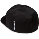 volcom-curved-brim-rotes-logo-cabernet-full-stone-xfit-fitted-cap-schwarz