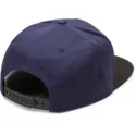 volcom-flat-brim-indigo-cresticle-snapback-cap-marineblau-mit-schwarzem-schirm