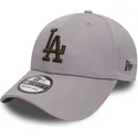 mutzen-gebogen-grau-angepasst-oro-39thirty-essential-der-los-angeles-dodgers-mlb-von-new-era