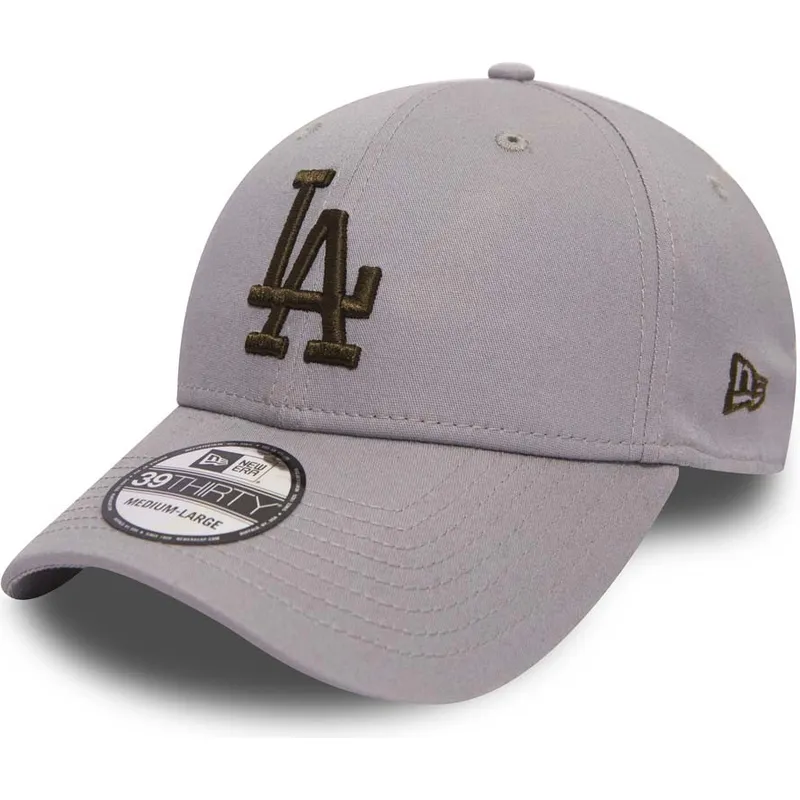 mutzen-gebogen-grau-angepasst-oro-39thirty-essential-der-los-angeles-dodgers-mlb-von-new-era