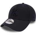 new-era-39thirty-club-coop-new-york-yankees-mlb-navy-blaues-logo-angepasste-marineblaue-gebogene-kappe