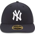 new-era-curved-brim-59fifty-low-profile-authentic-new-york-yankees-mlb-fitted-cap-marineblau