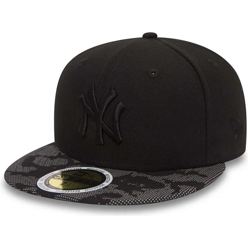 mutzen-flach-schwarz-angepasst-59fifty-night-time-der-new-york-yankees-mlb-von-new-era