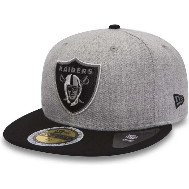 mutzen-flach-grau-angepasst-59fifty-reflective-heather-der-las-vegas-raiders-nfl-von-new-era