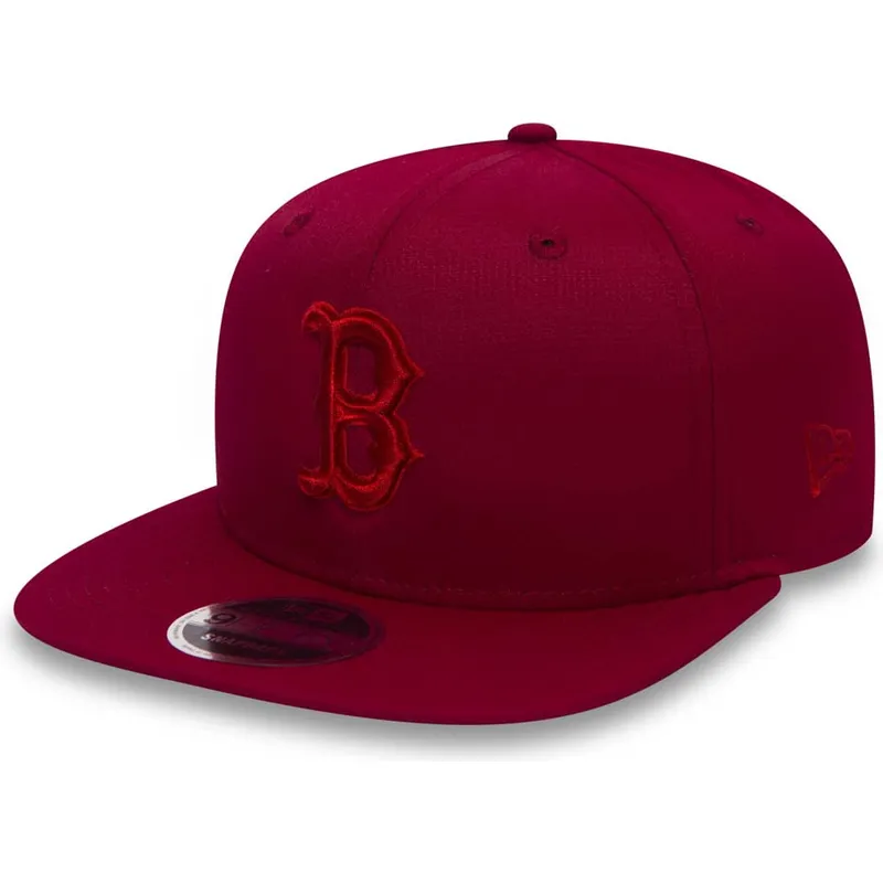 mutzen-flach-rot-snapback-9fifty-nano-ripstop-der-boston-red-sox-mlb-von-new-era