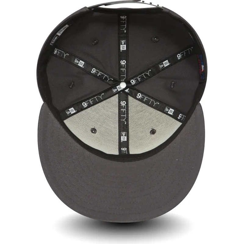 mutzen-flach-stein-snapback-negro-9fifty-league-essential-der-los-angeles-dodgers-mlb-von-new-era