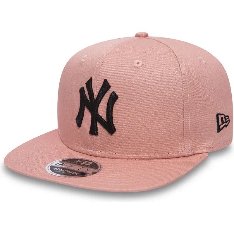 mutzen-flach-rosa-verstellbares-band-negro-9fifty-true-originators-der-new-york-yankees-mlb-von-new-era
