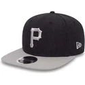 pittsburgh-pirates-mlb-new-era-9fifty-seasonal-heather-snapback-kappe-in-marineblau-und-grau
