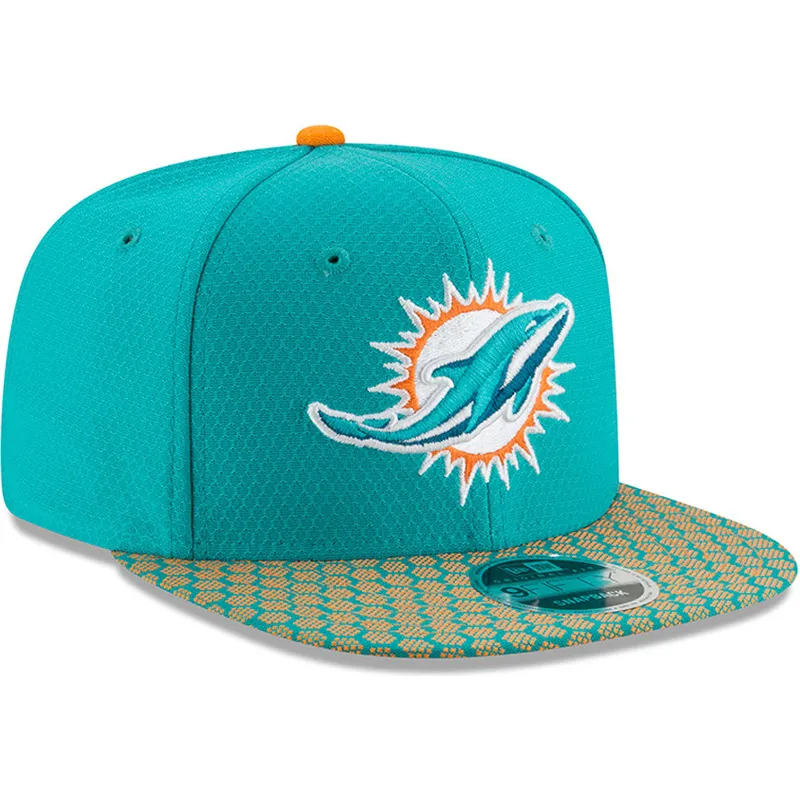 mutzen-flach-blau-snapback-9fifty-sideline-der-miami-dolphins-nfl-von-new-era