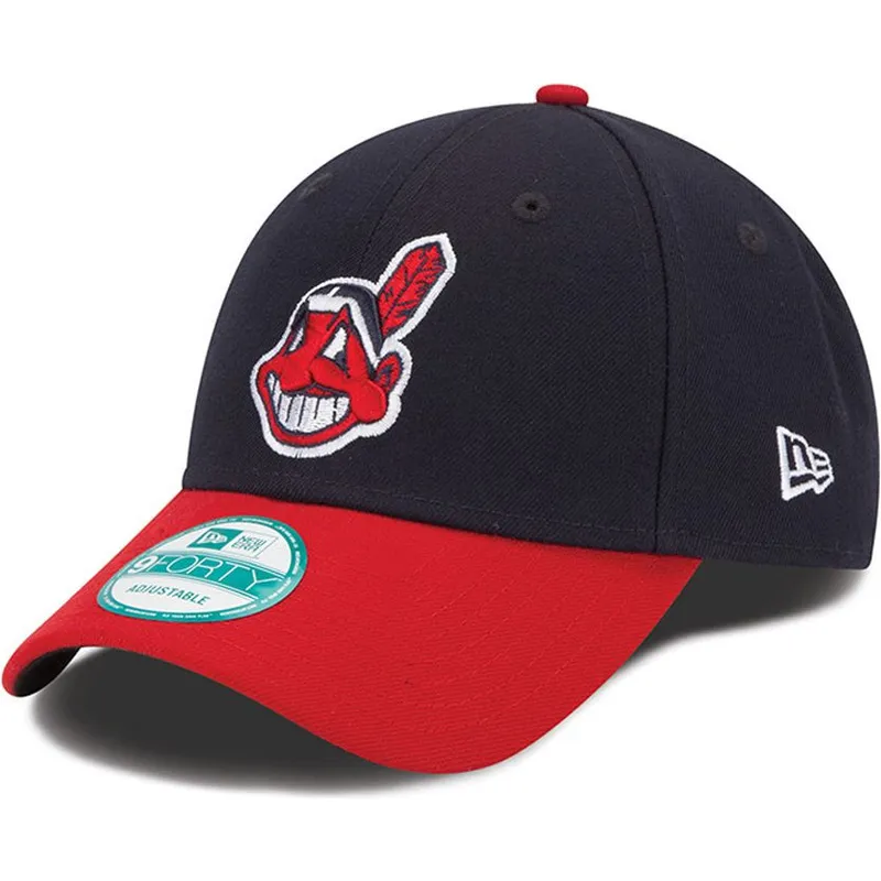 mutzen-gebogen-schwarz-verstellbares-band-9forty-the-league-der-cleveland-indians-mlb-von-new-era