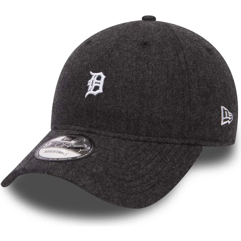 mutzen-gebogen-schwarz-verstellbares-band-9forty-herringbone-der-detroit-tigers-mlb-von-new-era