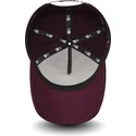 mutzen-gebogen-rot-verstellbares-band-granate-9forty-melton-a-frame-der-new-york-yankees-mlb-von-new-era