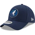 new-era-curved-brim-9forty-the-league-minnesota-timberwolves-nba-navy-blue-adjustable-cap