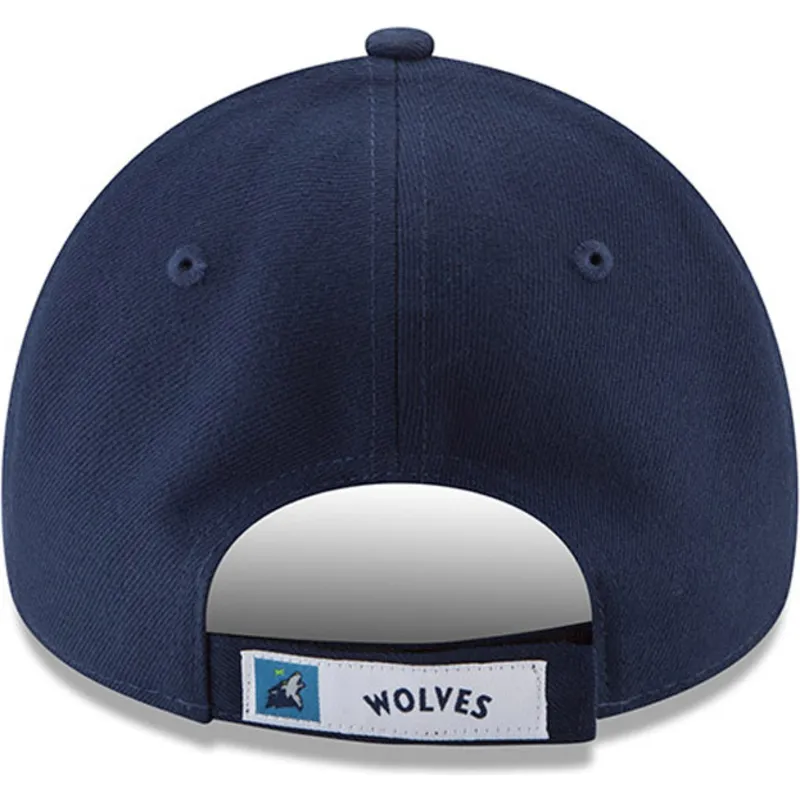 marineblaue-verstellbare-curved-cap-9forty-the-league-der-minnesota-timberwolves-nba-von-new-era