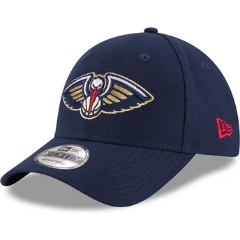 new-era-curved-brim-9forty-the-league-new-orleans-pelicans-nba-navy-blue-adjustable-cap