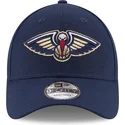 new-era-curved-brim-9forty-the-league-new-orleans-pelicans-nba-navy-blue-adjustable-cap