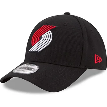 new-era-curved-brim-9forty-the-league-portland-trail-blazers-nba-black-adjustable-cap