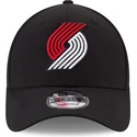 new-era-curved-brim-9forty-the-league-portland-trail-blazers-nba-black-adjustable-cap