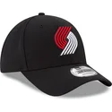 new-era-curved-brim-9forty-the-league-portland-trail-blazers-nba-black-adjustable-cap