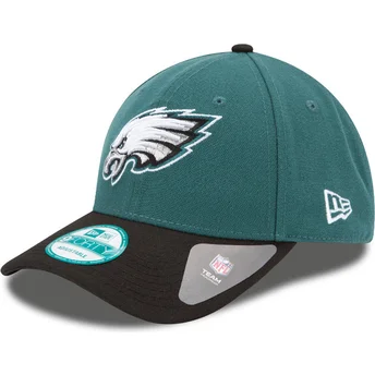 new-era-curved-brim-9forty-the-league-philadelphia-eagles-nfl-green-and-black-adjustable-cap