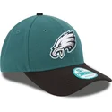 new-era-curved-brim-9forty-the-league-philadelphia-eagles-nfl-green-and-black-adjustable-cap