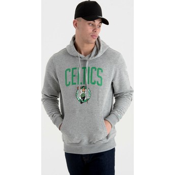 New Era Pullover Hoodie Kapuzenpullover Boston Celtics NBA Sweatshirt grau