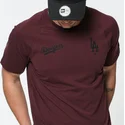 new-era-los-angeles-dodgers-mlb-tech-series-t-shirt-mit-kurzen-armeln-in-weinrot