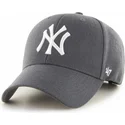 mutzen-gebogen-grau-verstellbares-band-der-new-york-yankees-mlb-von-47-brand