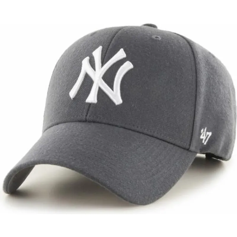 mutzen-gebogen-grau-verstellbares-band-der-new-york-yankees-mlb-von-47-brand mutzen-gebogen-grau-verstellbares-band-der-new-york-yankees-mlb-von-47-brand