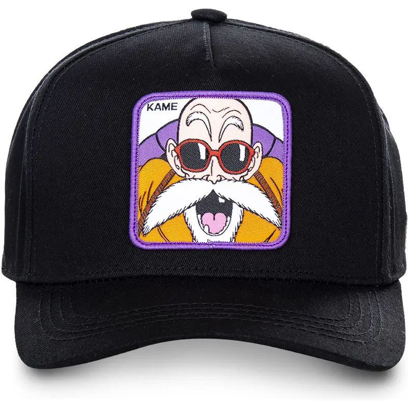 mutzen-gebogen-schwarz-snapback-master-roshi-dragon-ball-von-capslab