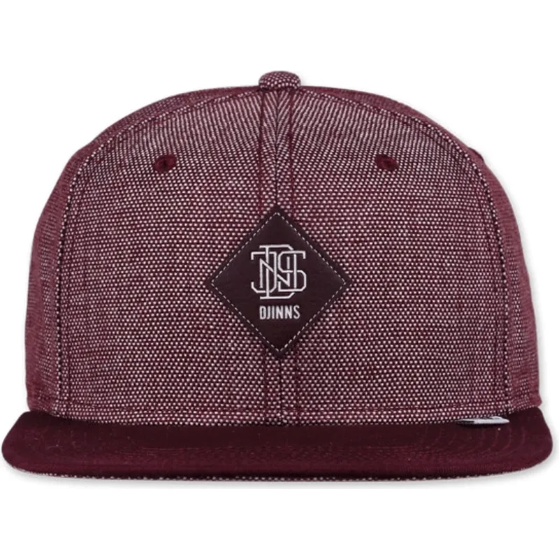 mutzen-6-panel-rot-snapback-von-djinns