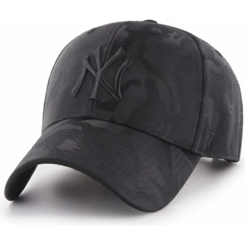 mutzen-gebogen-tarnung-verstellbares-band-negro-der-new-york-yankees-mlb-von-47-brand