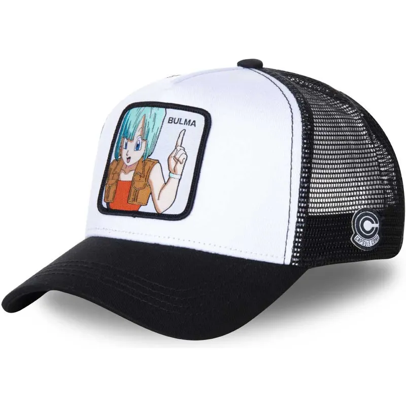 trucker-cap-weiss-und-schwarz-bulma-bul3-dragon-ball-von-capslab